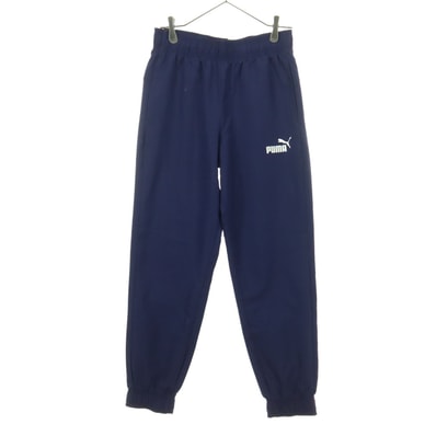 PUMA プーマ ワンポイントロゴ 裏メッシュ ジョガーパンツ M ネイビー