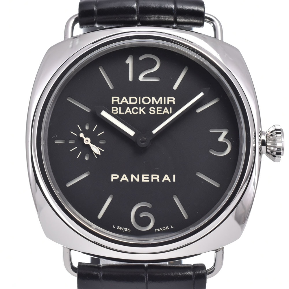 パネライ PANERAI PAM00183 ラジオミール ブラックシール ブラック 手巻き メンズ 箱・保証書付き 腕時計 N#148672