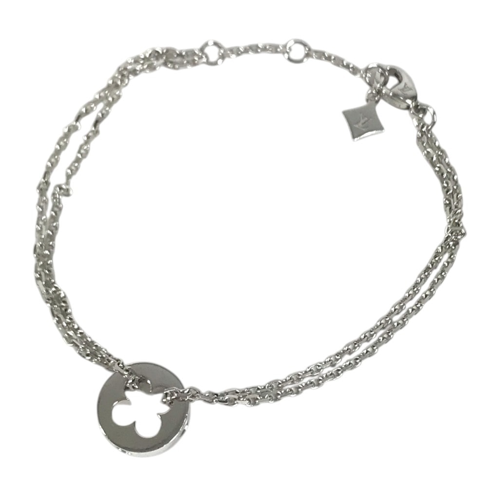 ルイヴィトン LOUIS VUITTON ブレスレット チェーン アンプラント Q95621 K18 金 18K 現行品 アクセサリー ジュエリー ブレスレット WG750 シルバー 美品
