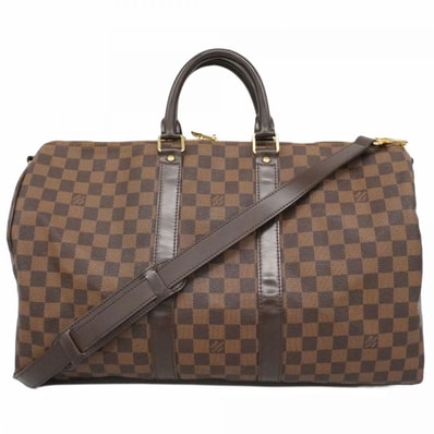 【6dd4555】ルイヴィトン ボストンバッグ ダミエ キーポルバンドリ―ル45 N41428 エベヌ【中古】メンズ レディース ユニセックス