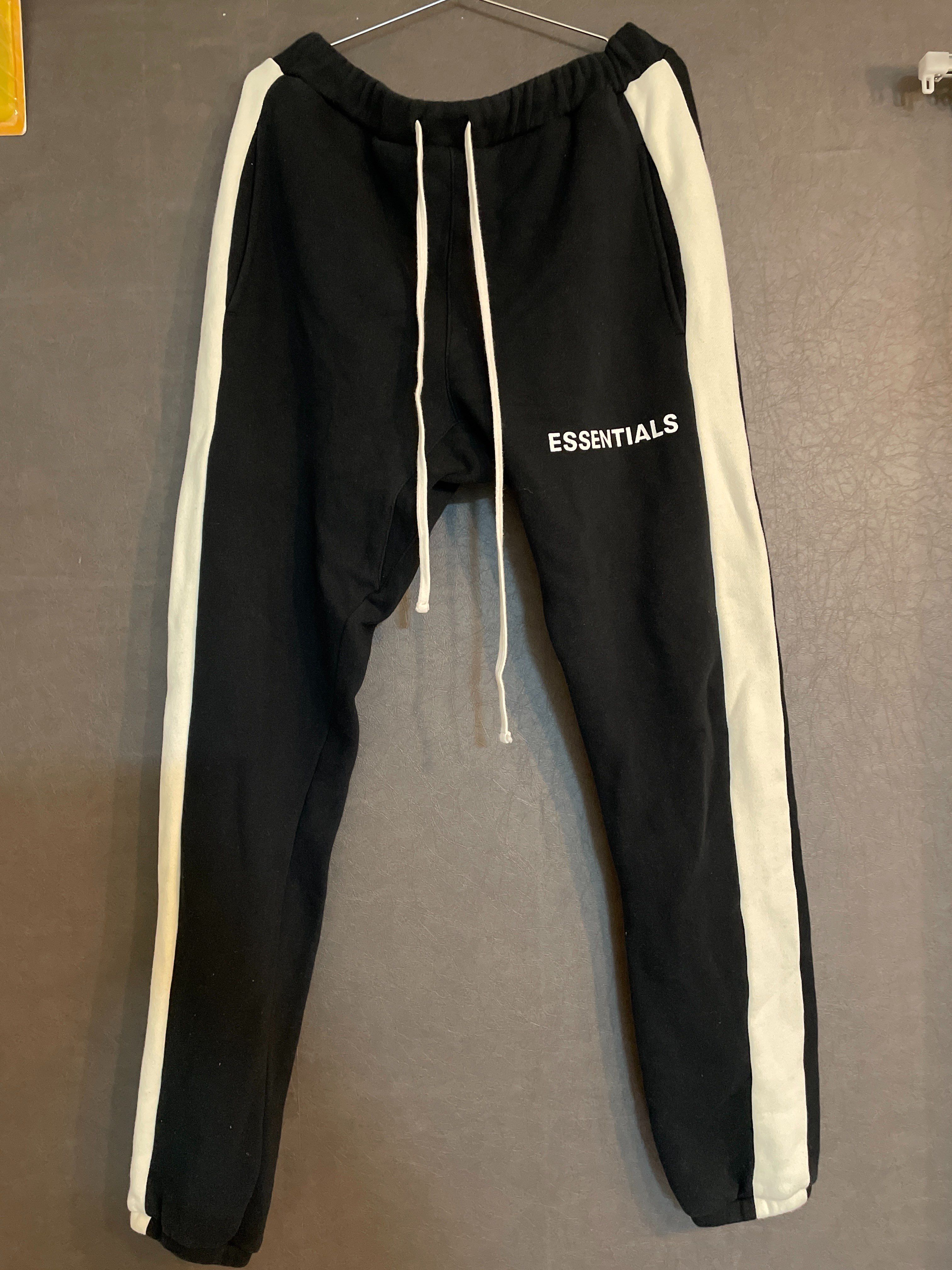 FEAR OF GOD Essentials Side Stripe Sweatpants "Black"