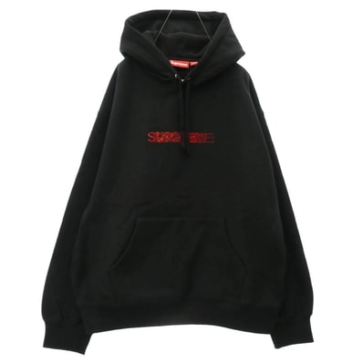 Supreme シュプリーム SWAROVSKI スワロフスキー 25AW x Swarovski スワロフスキー Motion Logo Hooded Sweatshirt モーションロゴ フーディー パーカー ブラック系 L【極上美品】【中古】