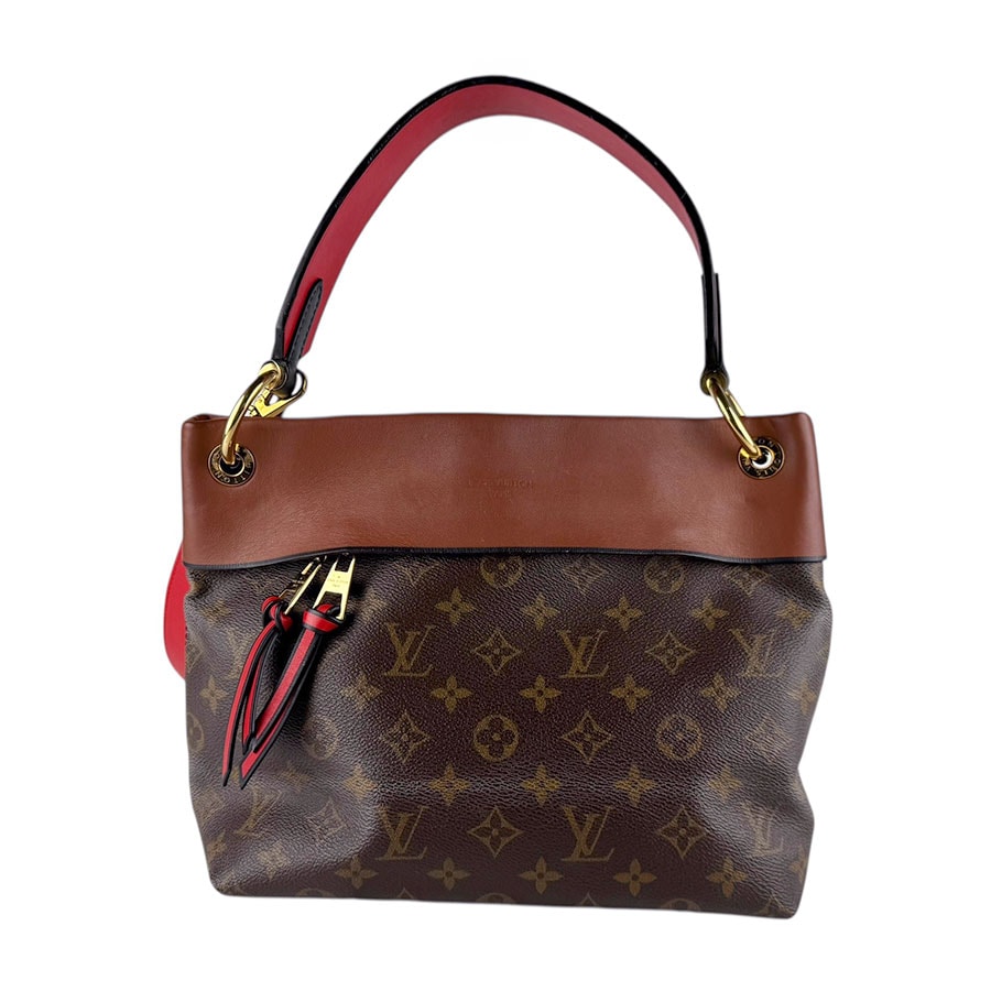 ルイ ヴィトン LOUIS VUITTON ショルダーバッグ ハンドバッグ モノグラム テュイルリーブザス モノグラムキャンバス ブラウン×レッド レディース M43157【中古】 z8139