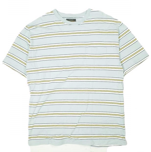BEAMS PLUS ビームスプラス 22SS ネップボーダーポケットTシャツ 38-04-0042-156 XL SAX 半袖 トップス g25832