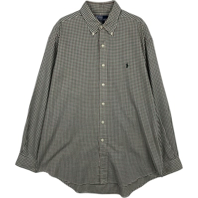 古着 ラルフローレン Ralph Lauren POLO by Ralph Lauren BLAKE ギンガムチェック 長袖 ボタンダウンチェックシャツ メンズL相当/eaa635099