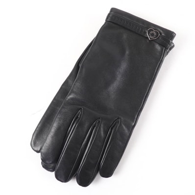 美品 エルメス 手袋 ブラック レディース 7.5