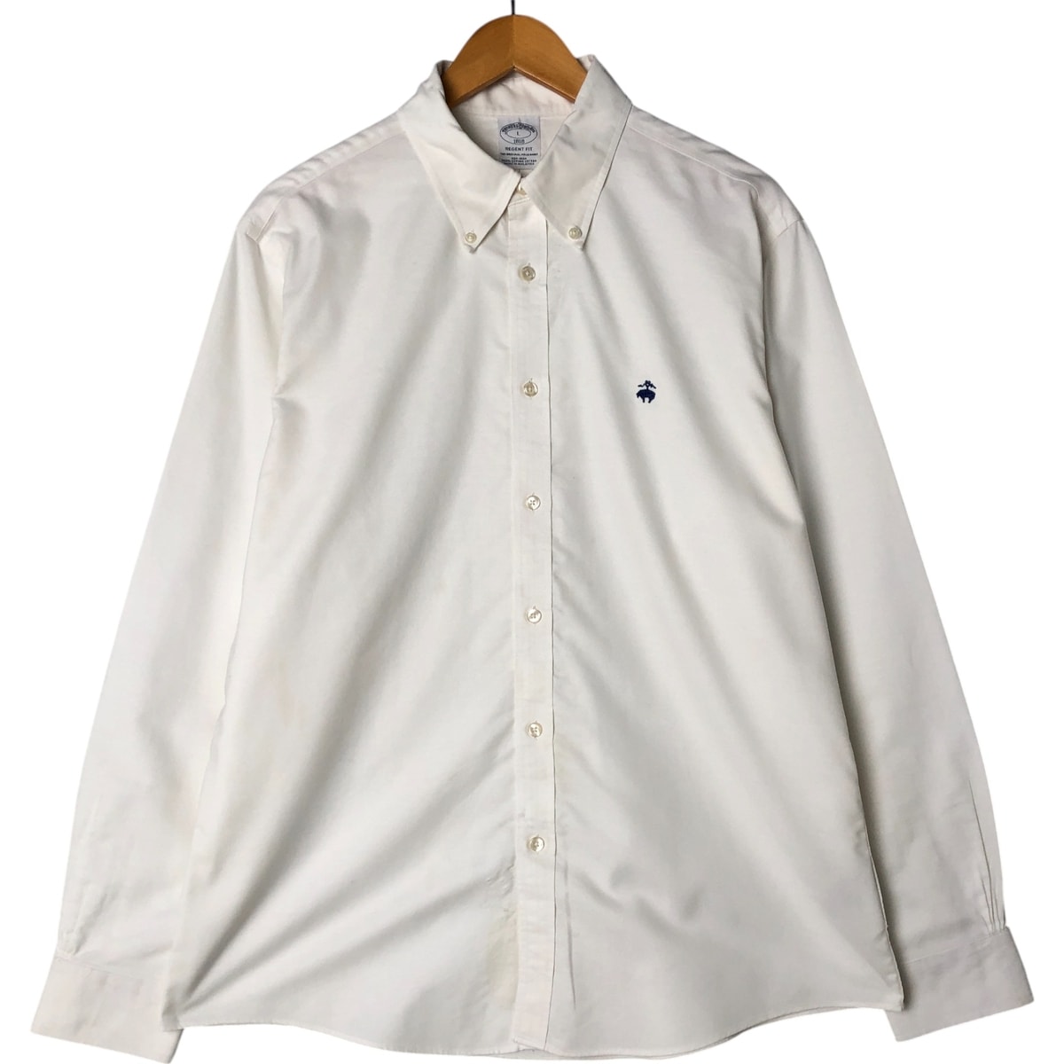 古着 ブルックスブラザーズ Brooks Brothers 1818 REGENT FIT 長袖 ボタンダウンシャツ メンズL相当/eaa555853