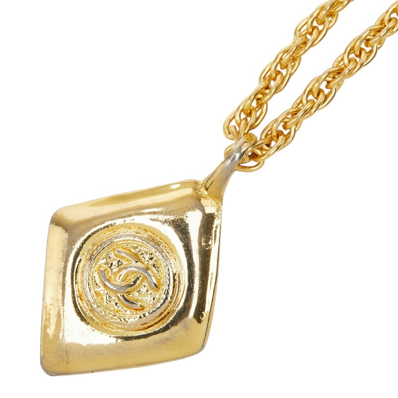 シャネル ココマーク チェーン ペンダント ネックレス ゴールド メッキ レディース CHANEL 【中古】