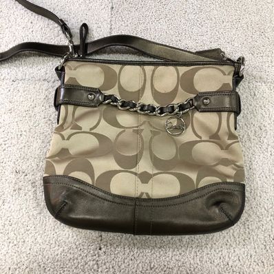 COACH Signature Shoulder Bag "Beige"