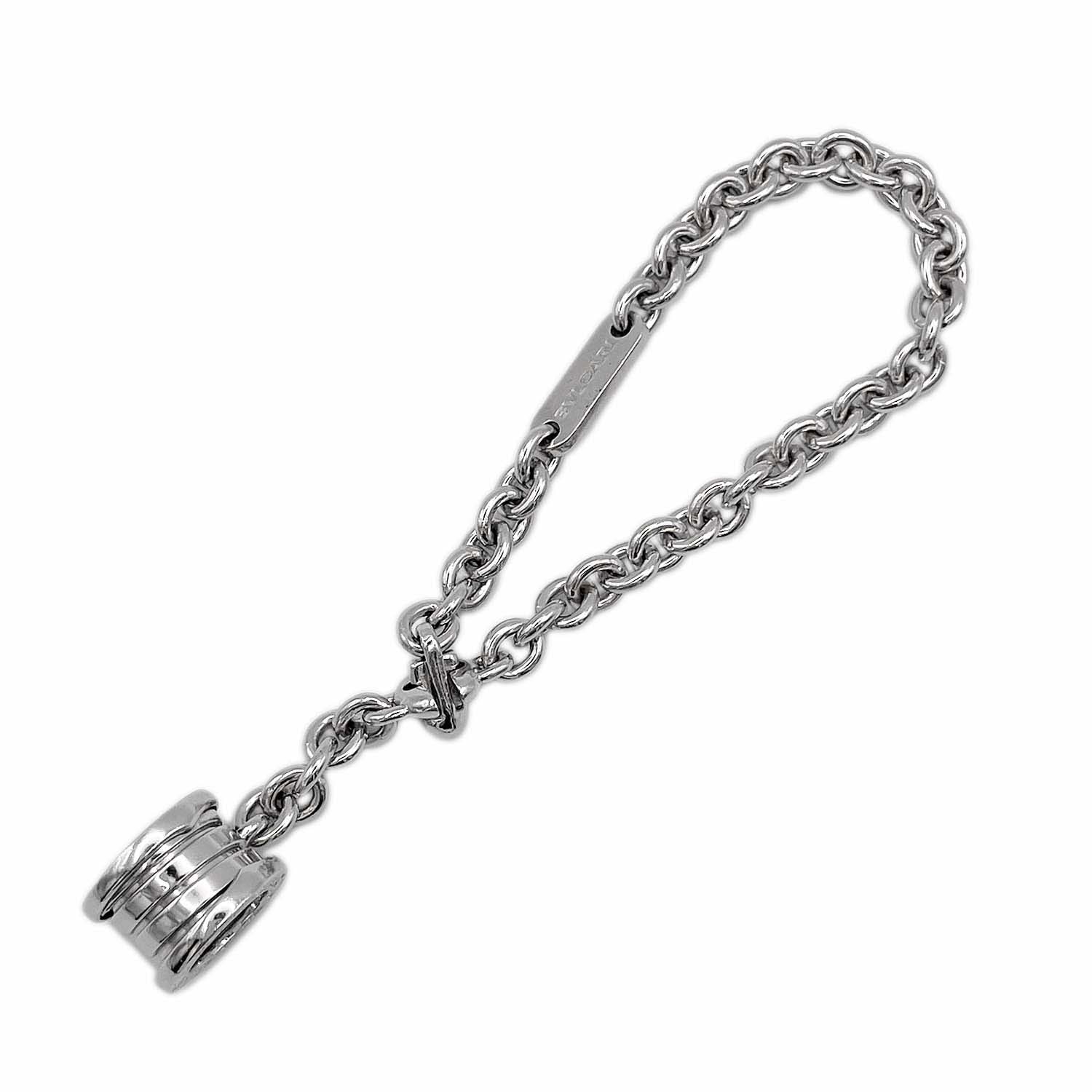 BVLGARI ブルガリ バッグチャーム Bzero1 ビーゼロワン キーホルダー SV925 シルバー ユニセックス 【中古】