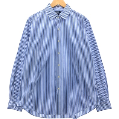 古着 ラルフローレン Ralph Lauren POLO by Ralph Lauren 長袖 ストライプシャツ メンズL相当/eaa537579