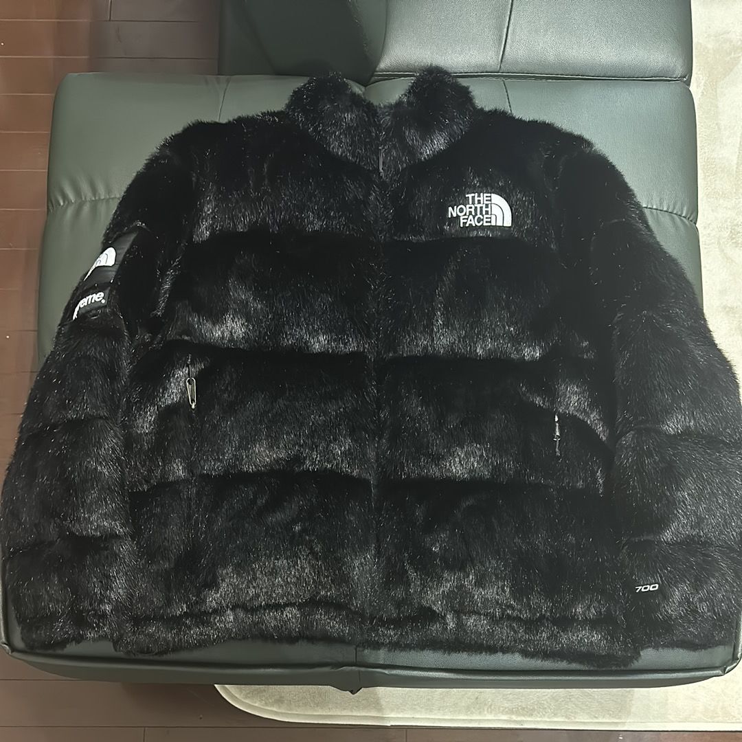 Supreme x The North Face Faux Fur Nuptse Jacket "Black"