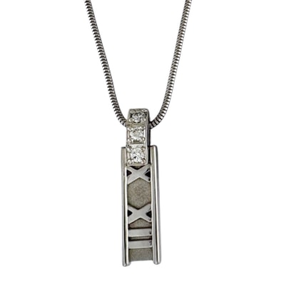 ティファニー アトラスバー ネックレス 18金 K18ホワイトゴールド ダイヤモンド レディース TIFFANY&Co. 中古