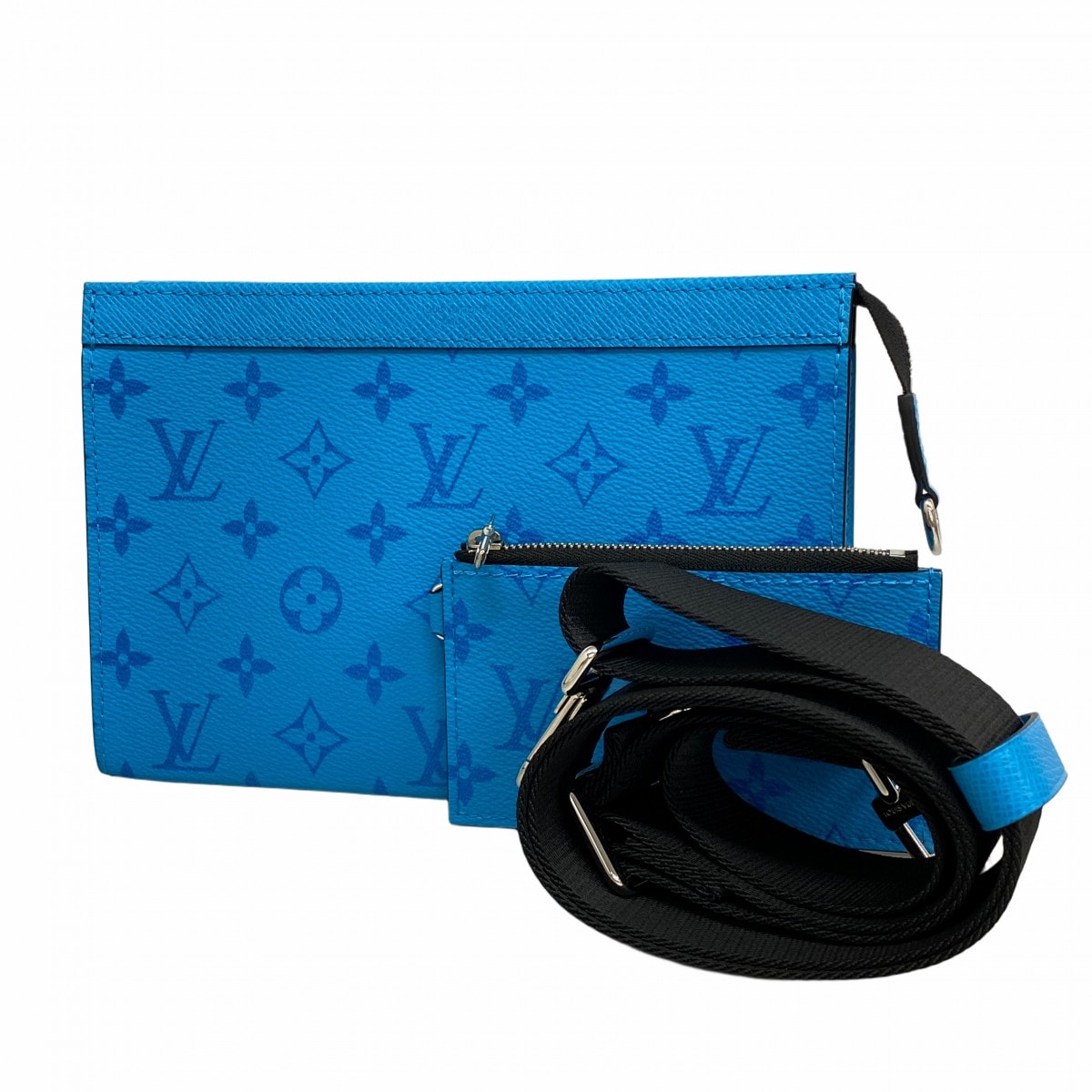 ★最終価格【6db1291】ルイヴィトン ショルダーバッグ タイガラマ ガストンウェアラブルウォレット M27647 トロピカルブルー【中古】メンズ
