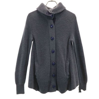 sacai luck サカイラック 日本製 長袖 フレア ニット 1 チャコールグレー セーター