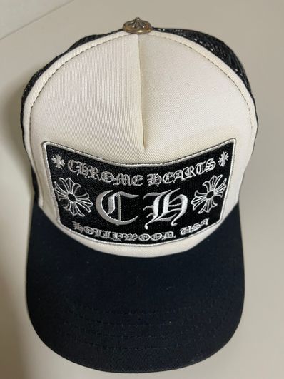 Chrome Hearts Tracker Cap Fuck "Black/White"