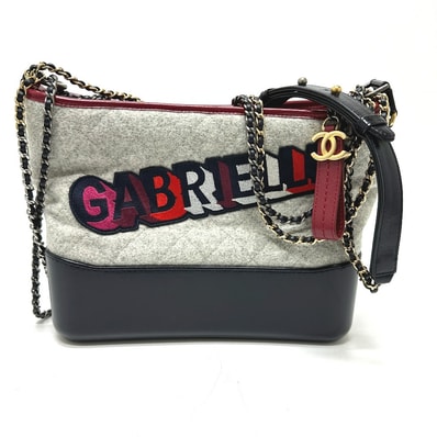 シャネル CHANEL ガブリエル ドゥ ロゴ CC ココマーク チェーンバッグ カバン ショルダーバッグ カーフスキン グレー
