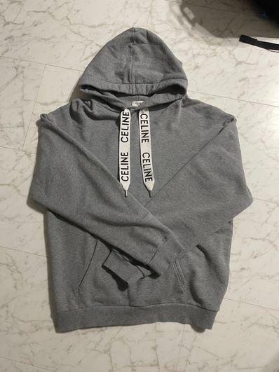 CELINE Loose Sweatshirt / Cotton Fleece "Light Gray"