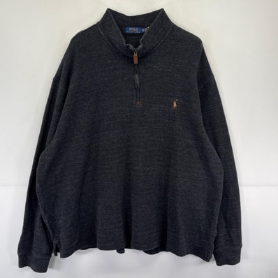 古着 ポロ・ラルフローレン POLO RALPH LAUREN スウェット 大きいサイズ ワンポイントロゴ刺繍 トレーナー 3XL グレー系 メンズ