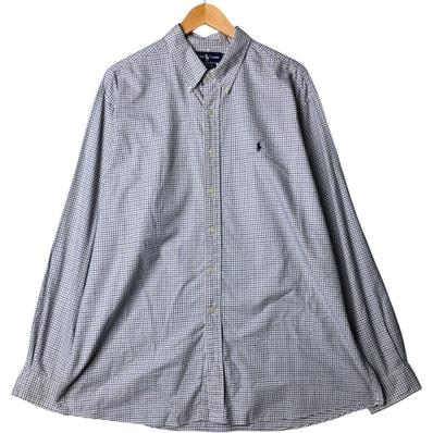 古着 ラルフローレン Ralph Lauren ELLINGTON 長袖 ボタンダウンチェックシャツ メンズXXL相当/eaa575321
