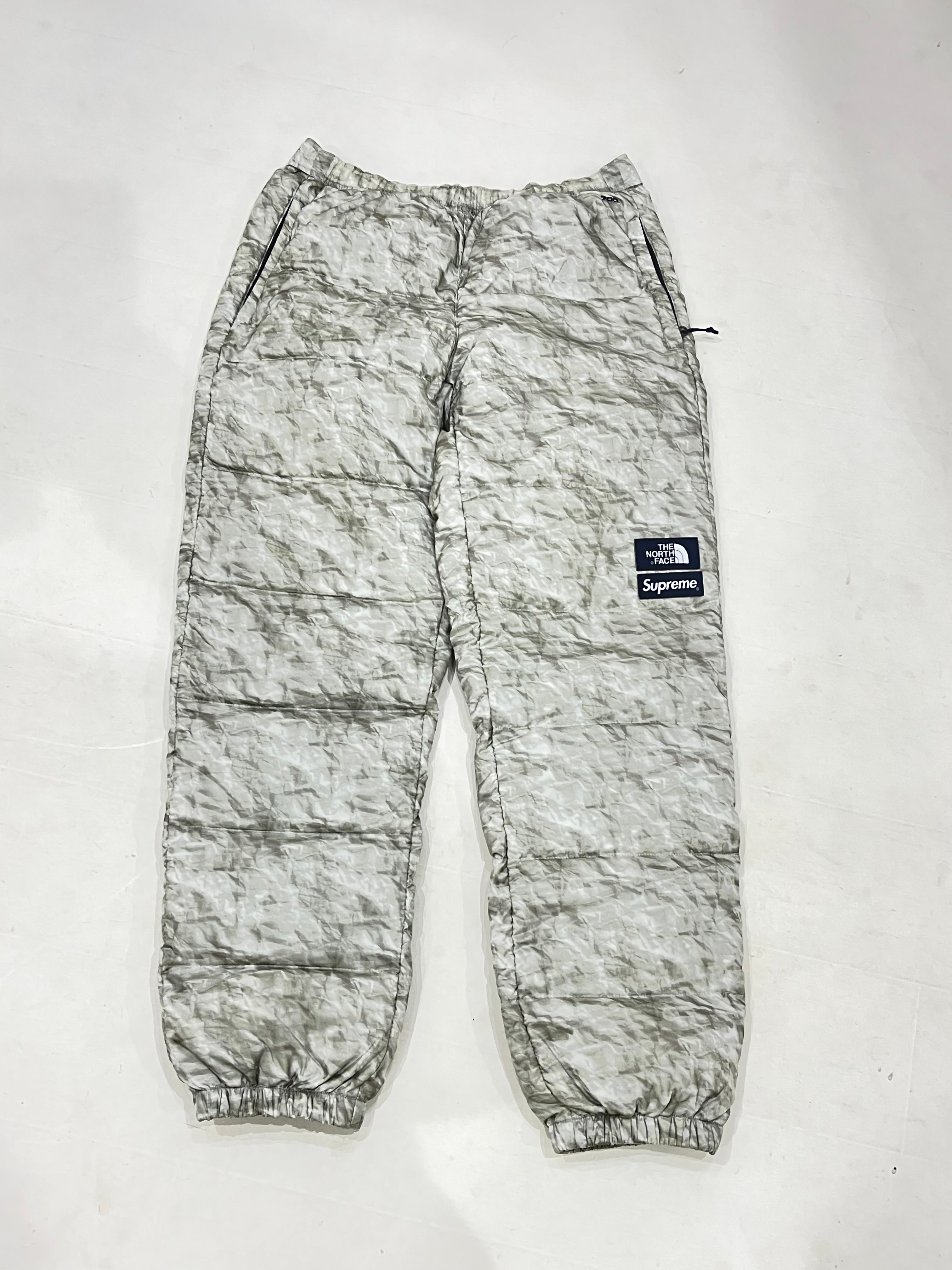 Supreme x The North Face Paper Print Nuptse Pant "White"