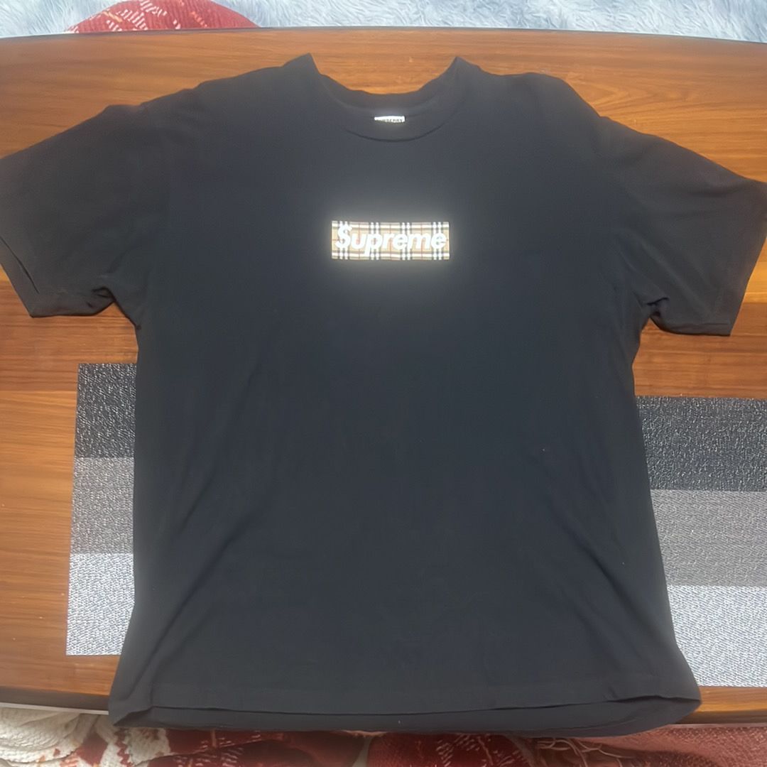 Supreme / Burberry Box Logo Tee "Black"