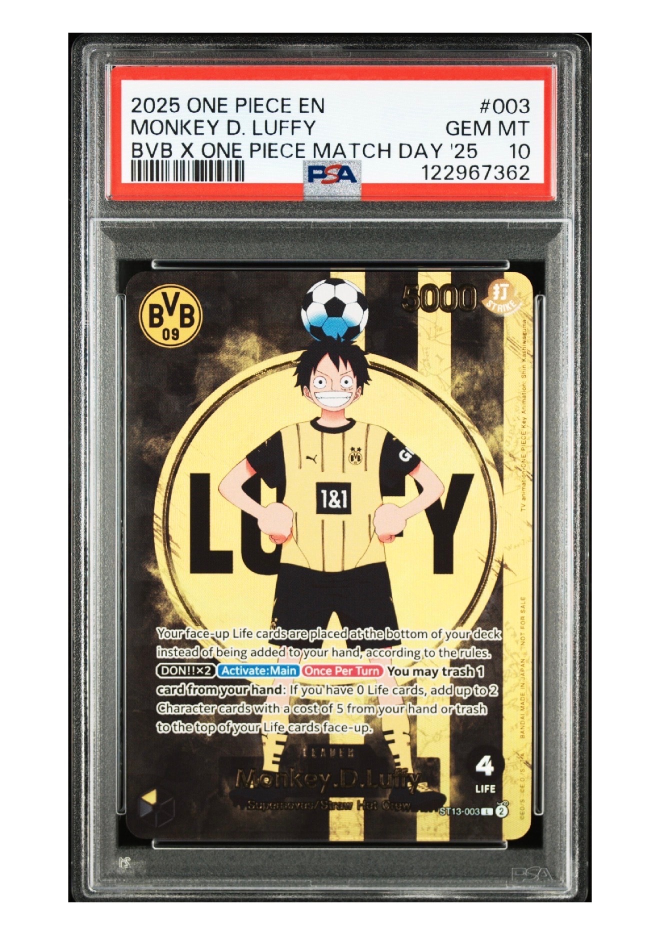 モンキー・D・ルフィ L [ST13-003]【英語版】(プロモーションカード「ボルシアドルトムント × ONE PIECE マッチデー 2025」)