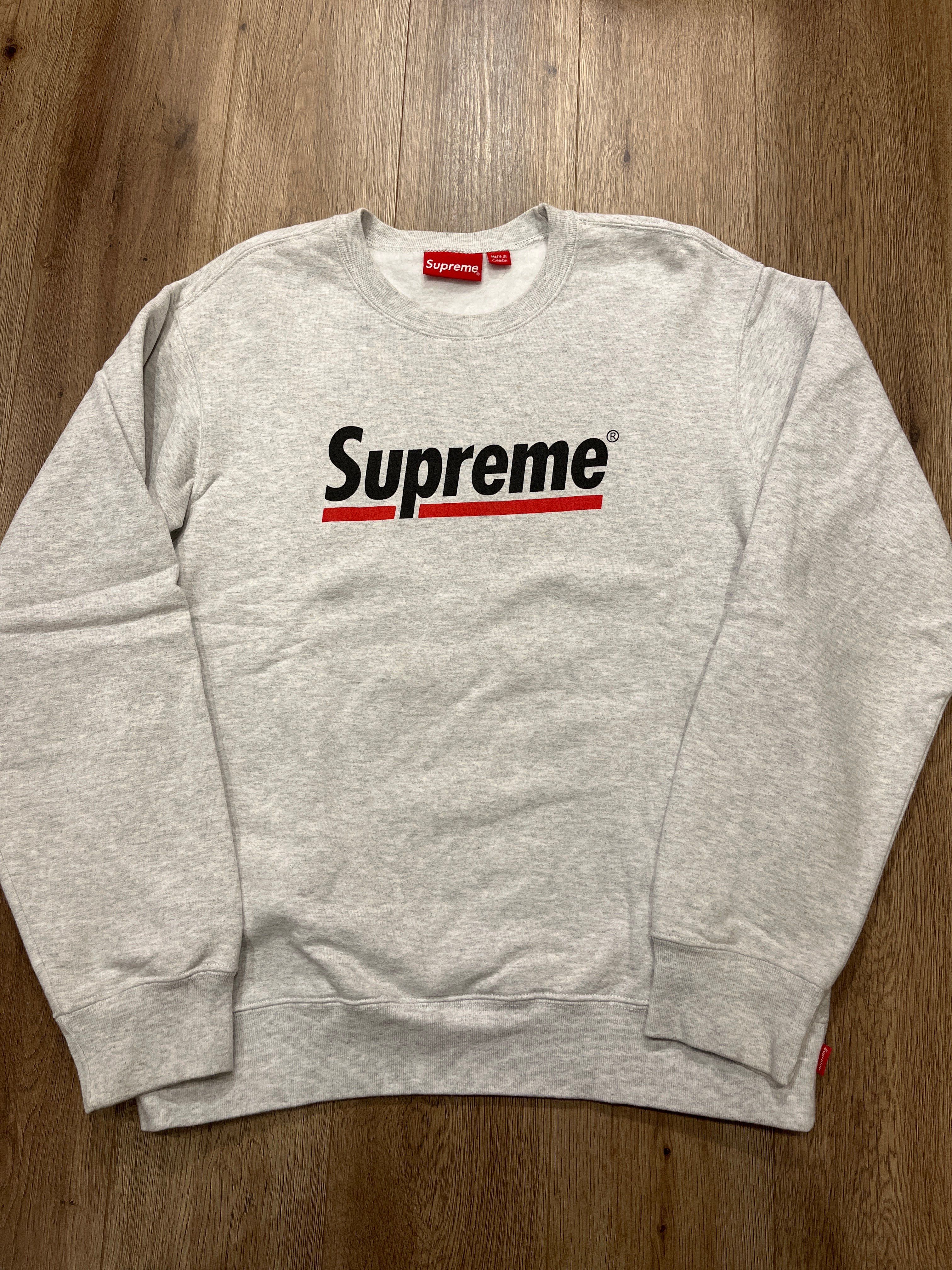 Supreme Underline Crewneck "Grey"