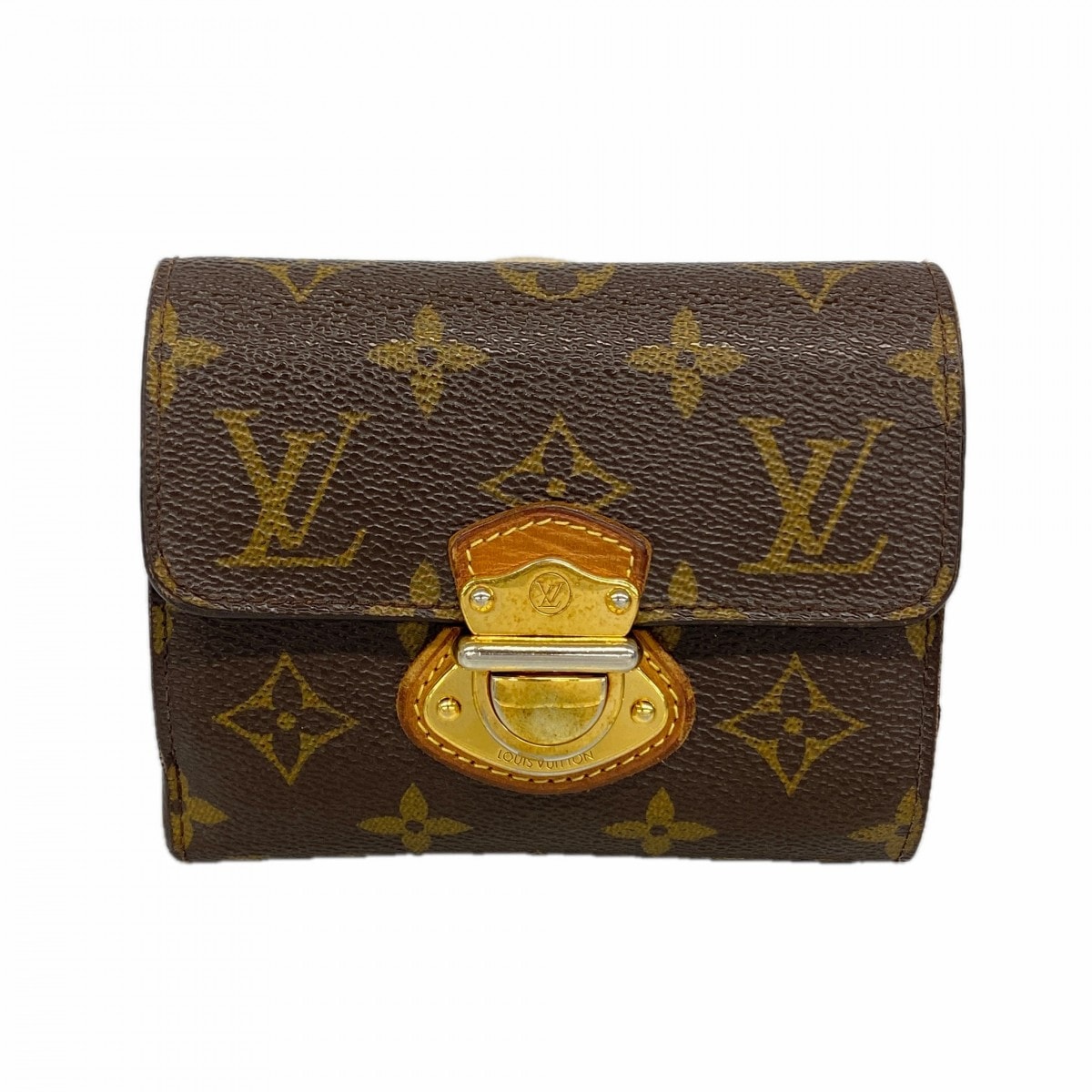 【6dd5208】ルイヴィトン 三つ折り財布 モノグラム ポルトフォイユジョイ M60211 ブラウン【中古】レディース