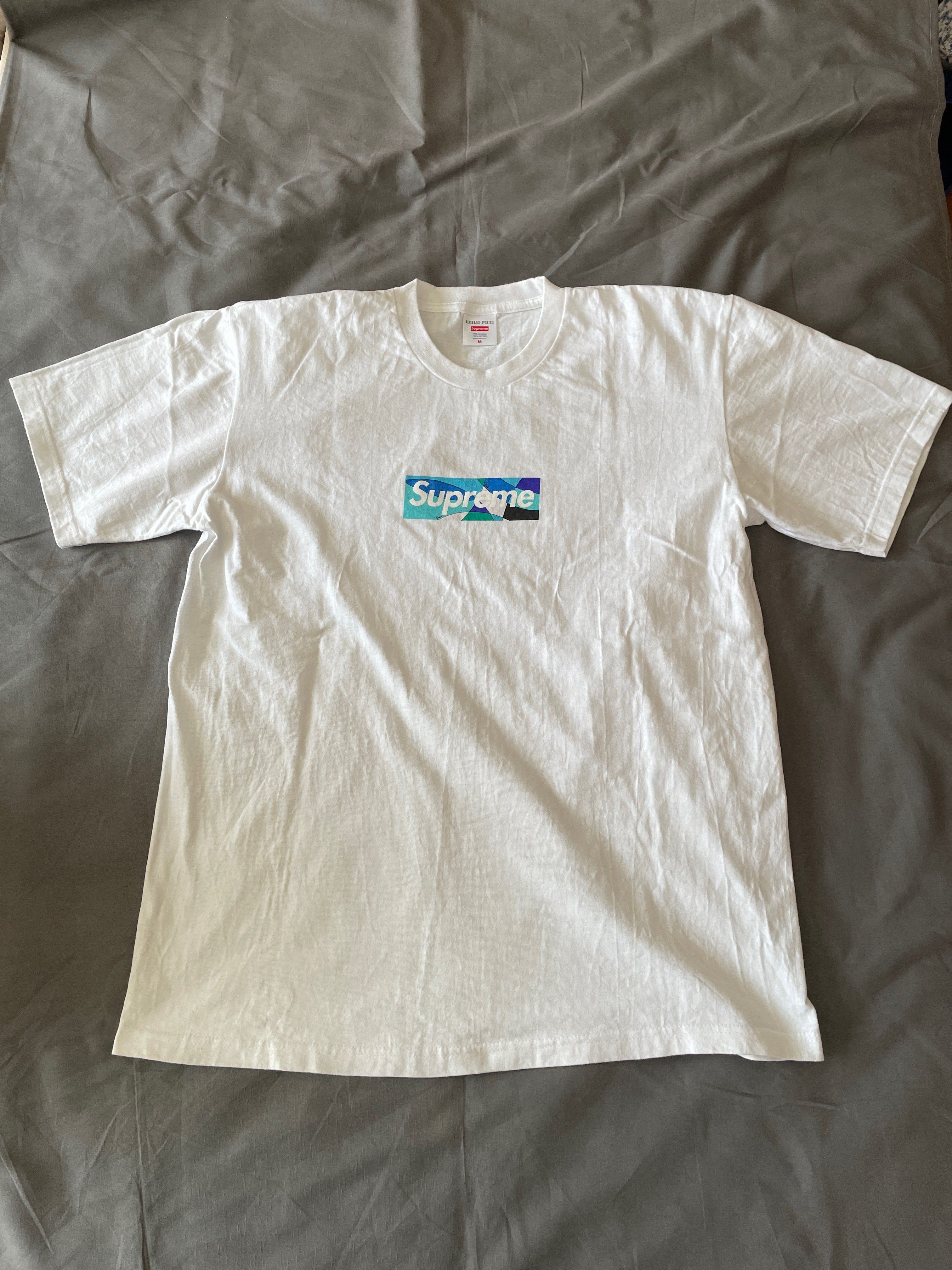 Supreme / Emilio Pucci® Box Logo Tee "White/Blue"