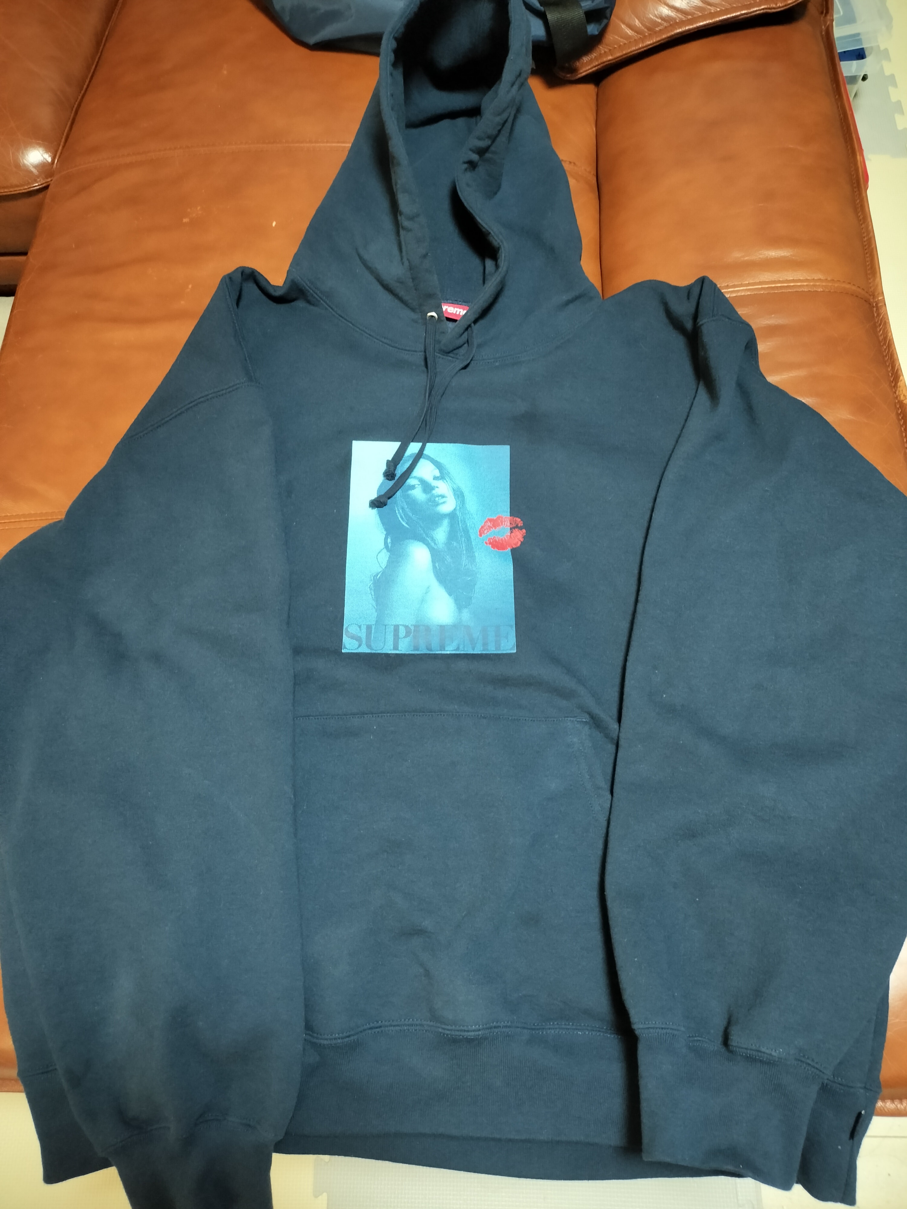 Supreme Kate Moss Hooded Sweatshirt "Navy"
