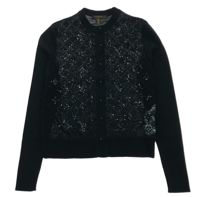 $$ LOUIS VUITTON ルイヴィトン レディース カーディガン XSサイズ ブラック