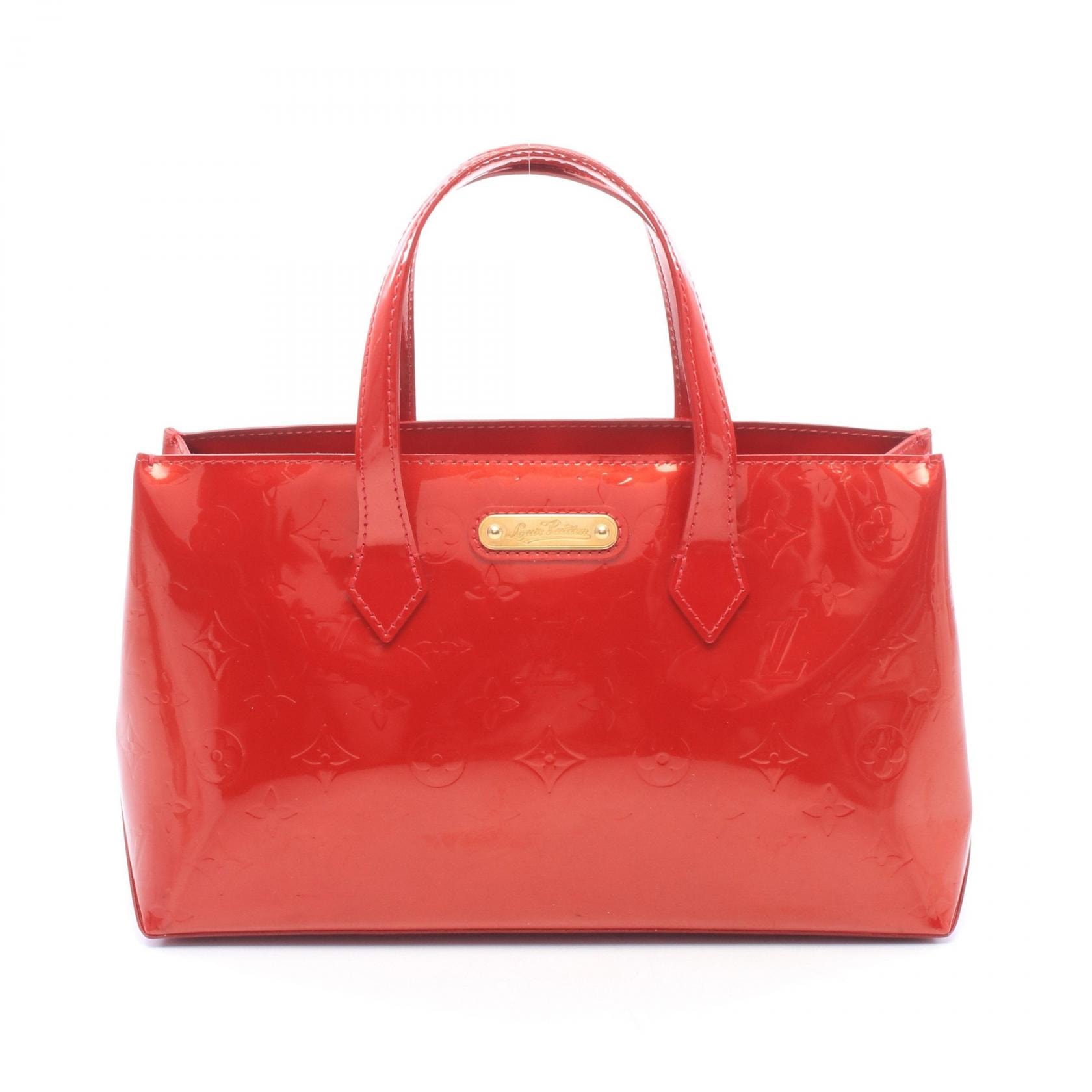 ルイ・ヴィトン LOUIS VUITTON ウィルシャーPM ハンドバッグ バッグ レザー ヴェルニ ポムダムール レディース レッド系 M93642 【中古】