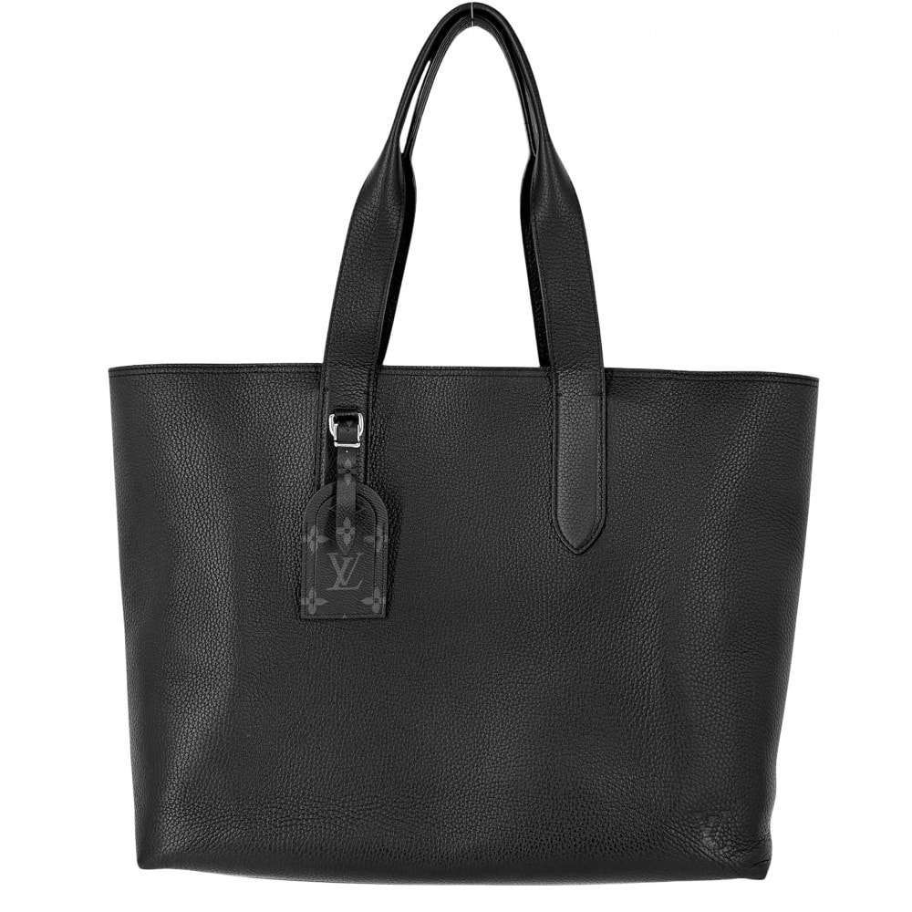 LOUIS VUITTON ルイヴィトン トートバッグ カバ ヴォワヤージュNV ハンドバッグ ビジネスバッグ 肩掛け 通勤バッグ M52817  トリヨンレザー   ブラック 黒 シルバー金具 メンズ【中古品】