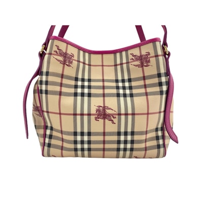 バーバリー BURBERRY レザー ノバチェック ハンドバッグ【中古】