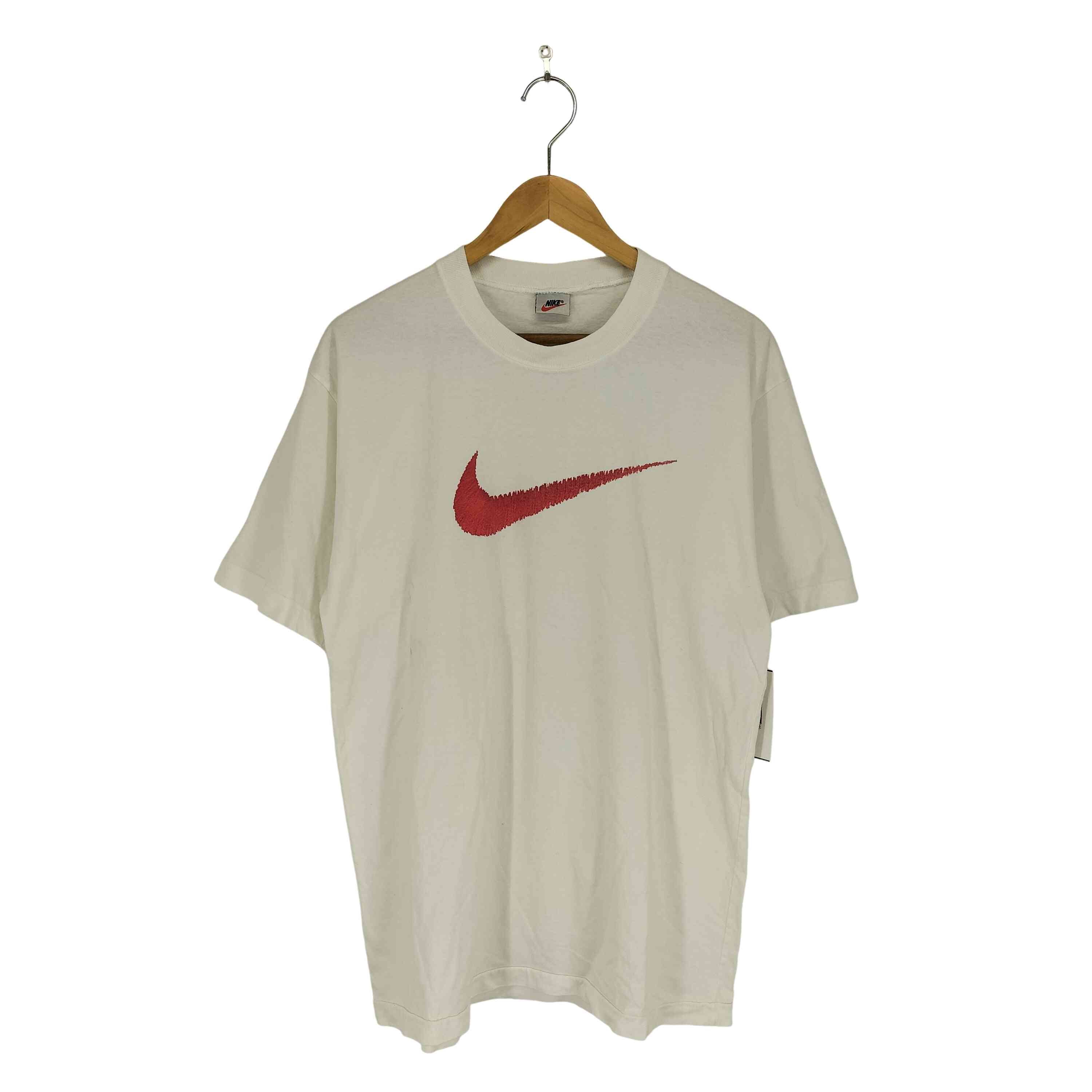 90-00s 銀タグ 裾シングル 両面プリントクルーネックTシャツ【1142204403832】