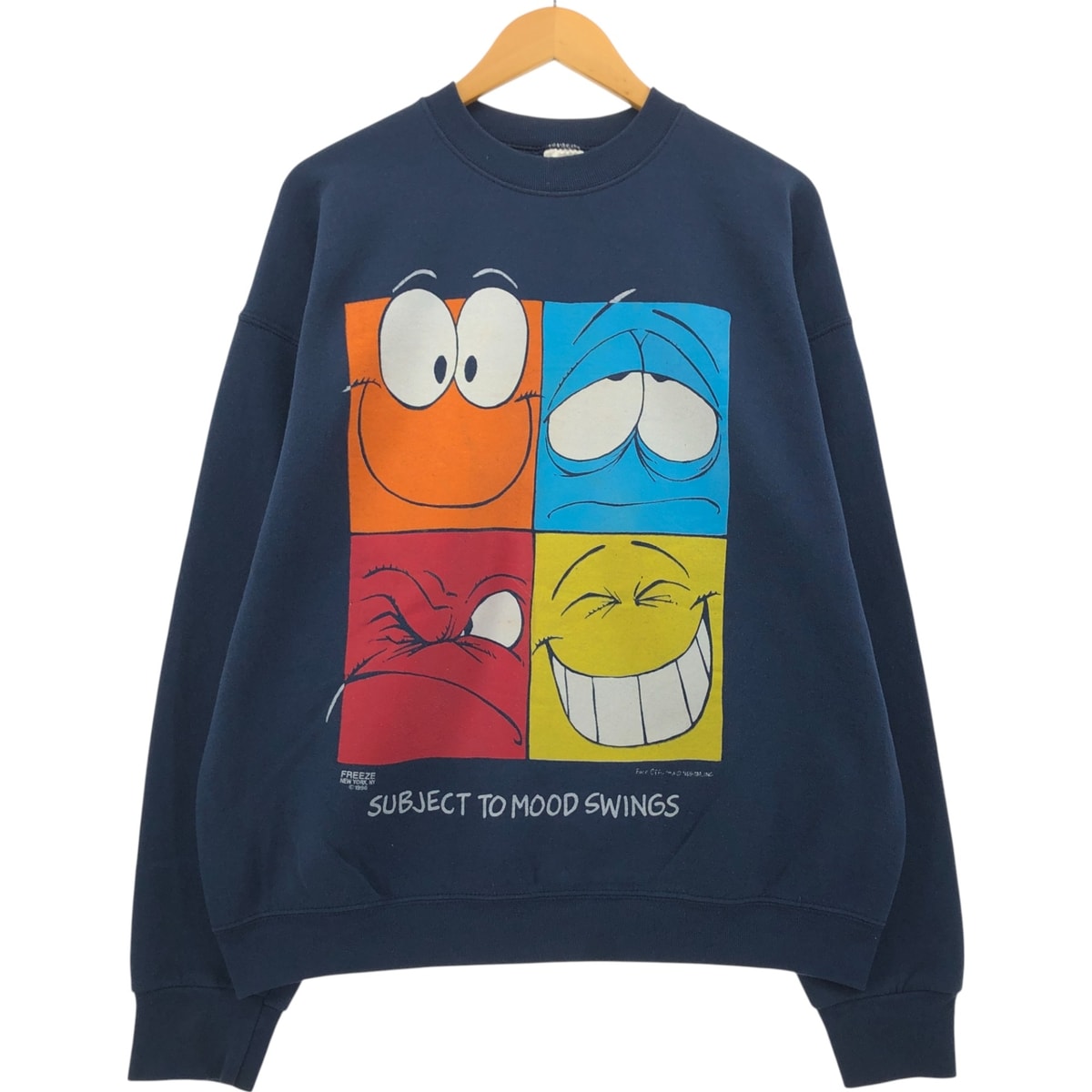 古着 90年代 フルーツオブザルーム FRUIT OF THE LOOM SUBJECT TO MOOD SWINGS キャラクタースウェットシャツ トレーナー USA製 メンズXL相当 ヴィンテージ/eaa557541