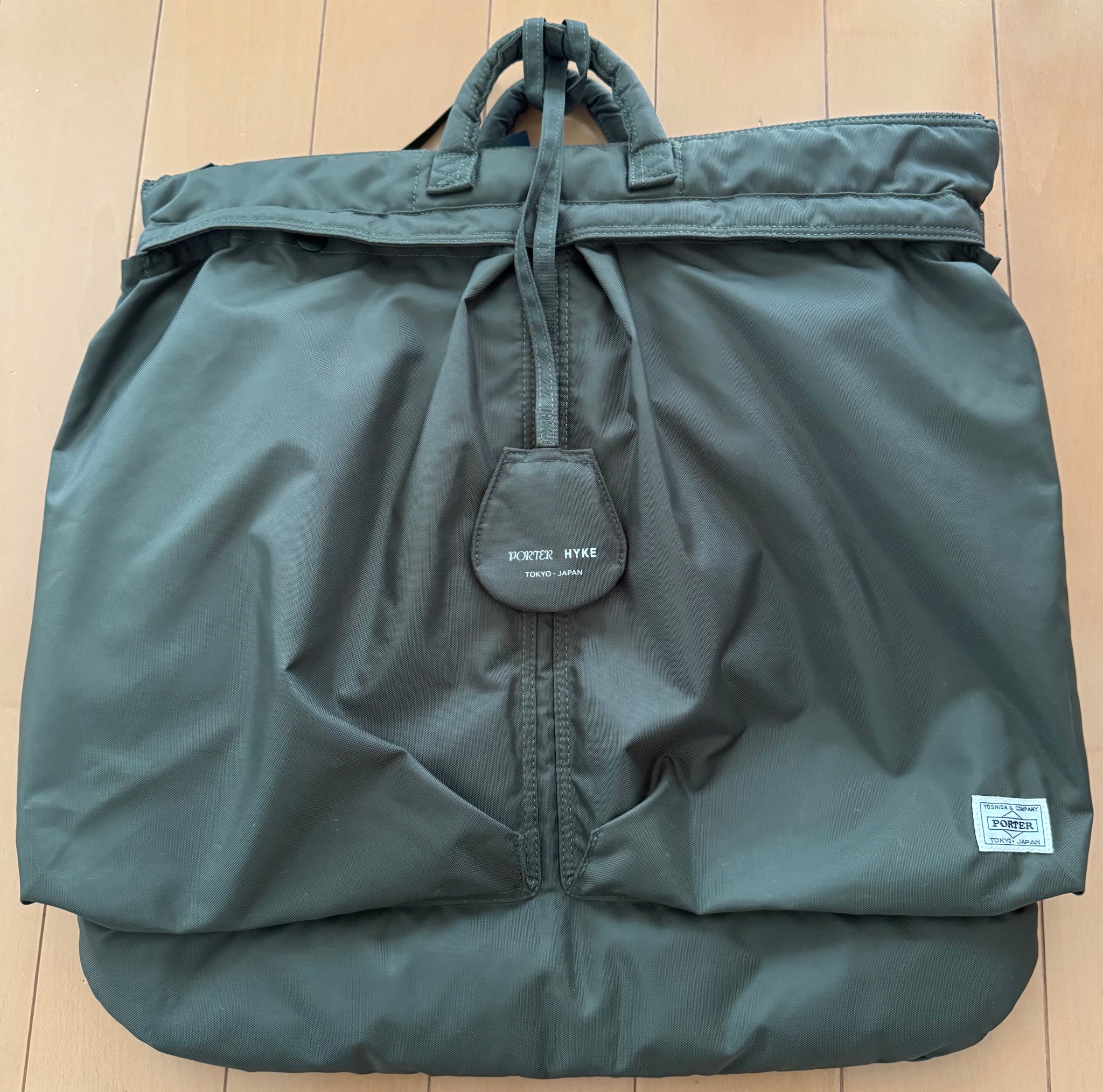 PORTER x HYKE Helmet Bag "Olive Drab"