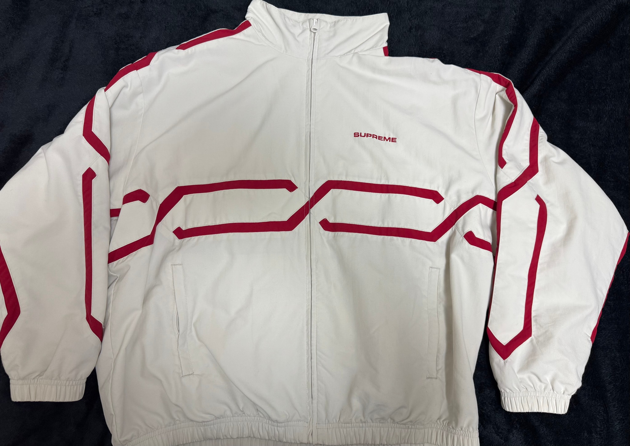Supreme Inset Link Track Jacket "Light Grey"