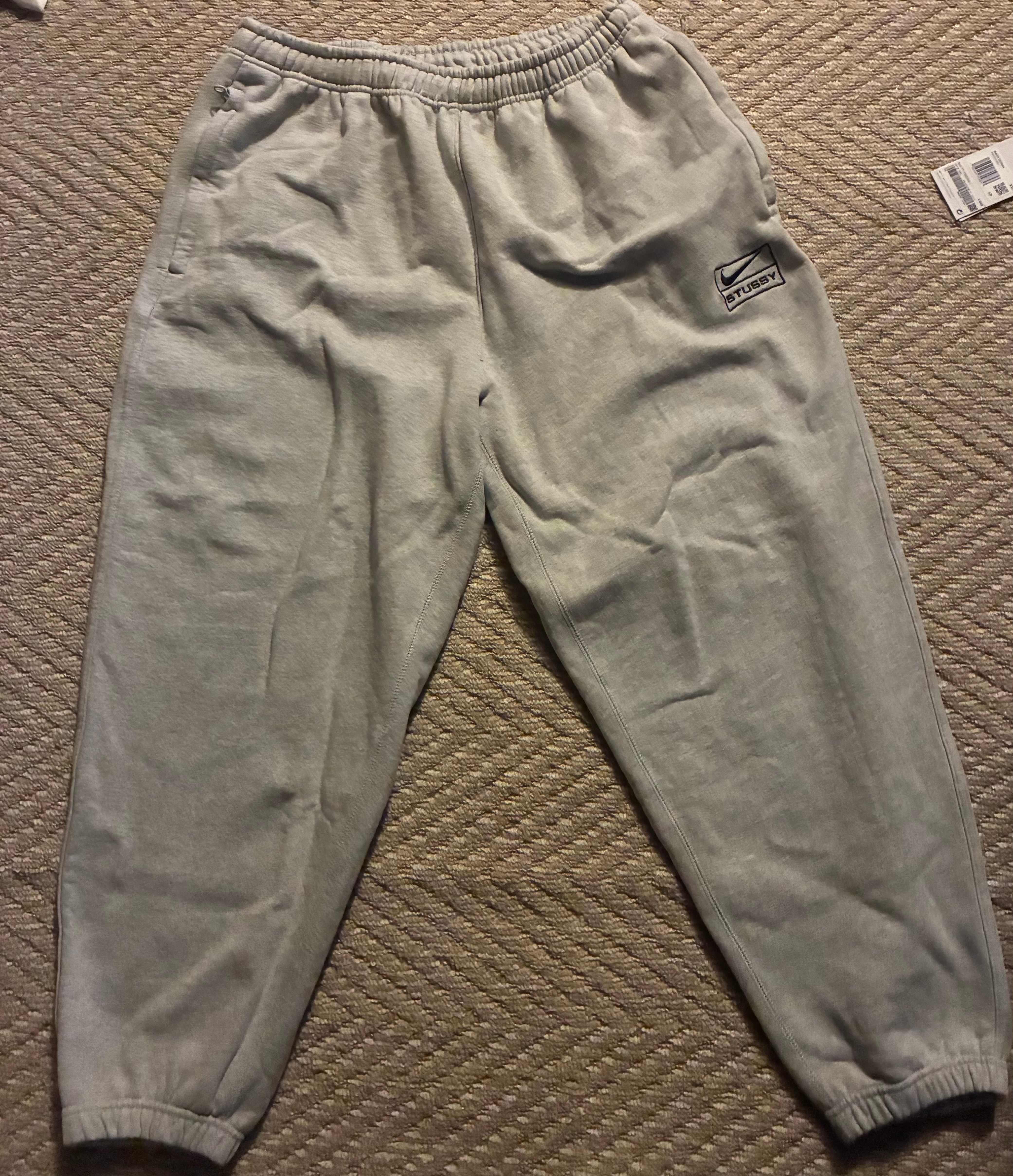 Stussy x Nike Fleece Pant "Grey Heather" (Asia Size) FN5232-050