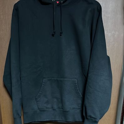Supreme Satin Applique Hooded Sweatshirt "Black"