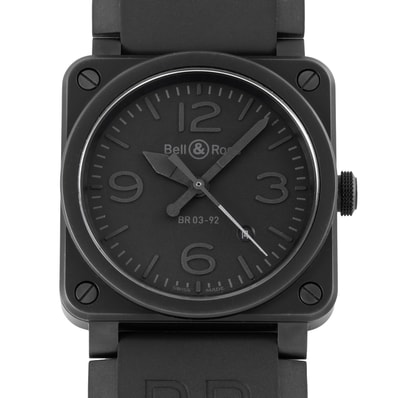 Bell&Ross ベル&ロス BR03-92 ブラックマット BR03-92-CBL セラミック セラミック【中古】