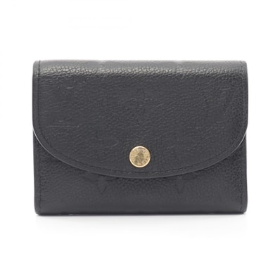 ルイ・ヴィトン LOUIS VUITTON ポルトモネ ロザリ モノグラムアンプラント ノワール コインケース 財布 レザー レディース ブラック系 M81455 【中古】