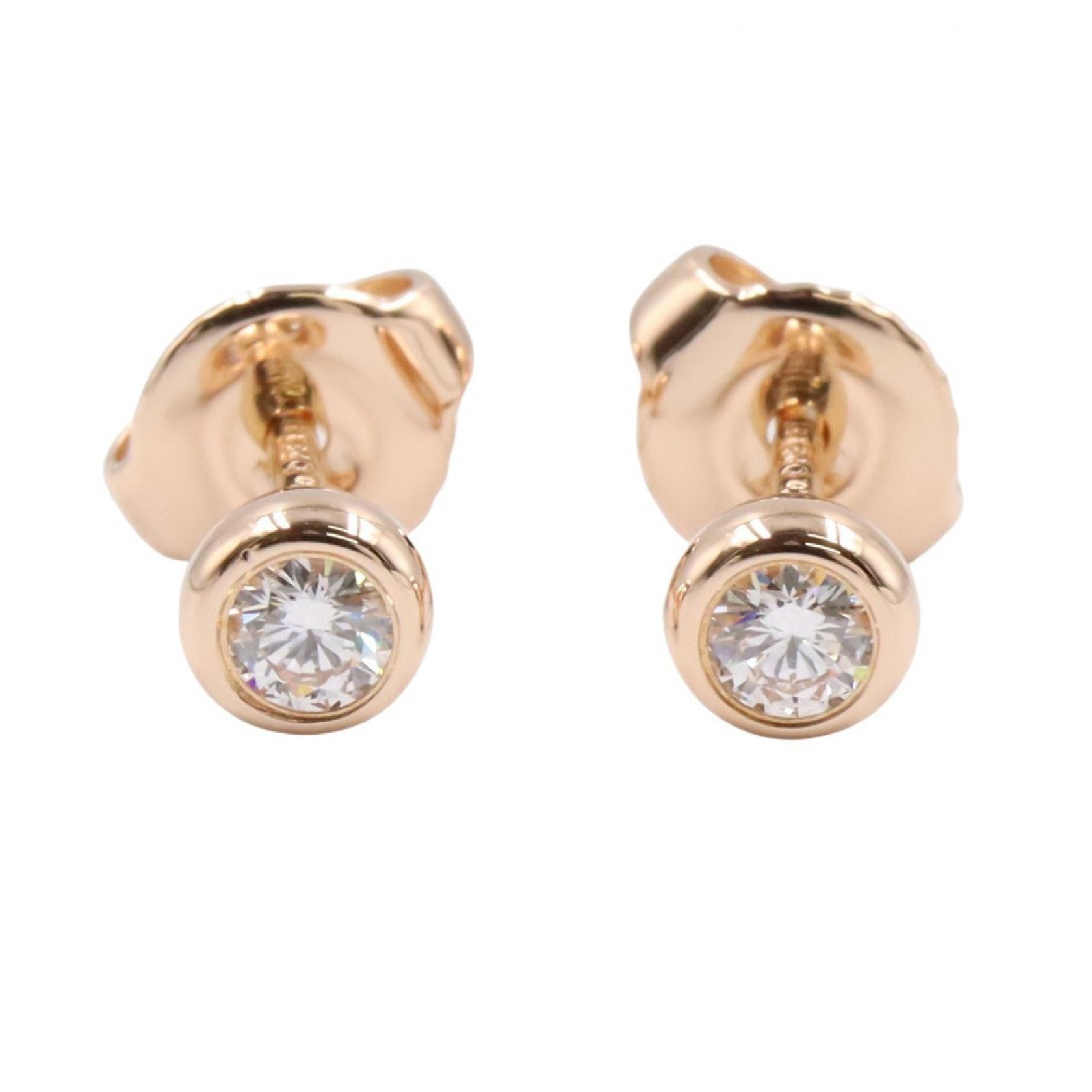 ティファニー TIFFANY&CO バイザヤード ピアス ピアス ジュエリー K18PG(ピンクゴールド) ダイヤモンド レディース ゴールド系 / クリア系 【中古】