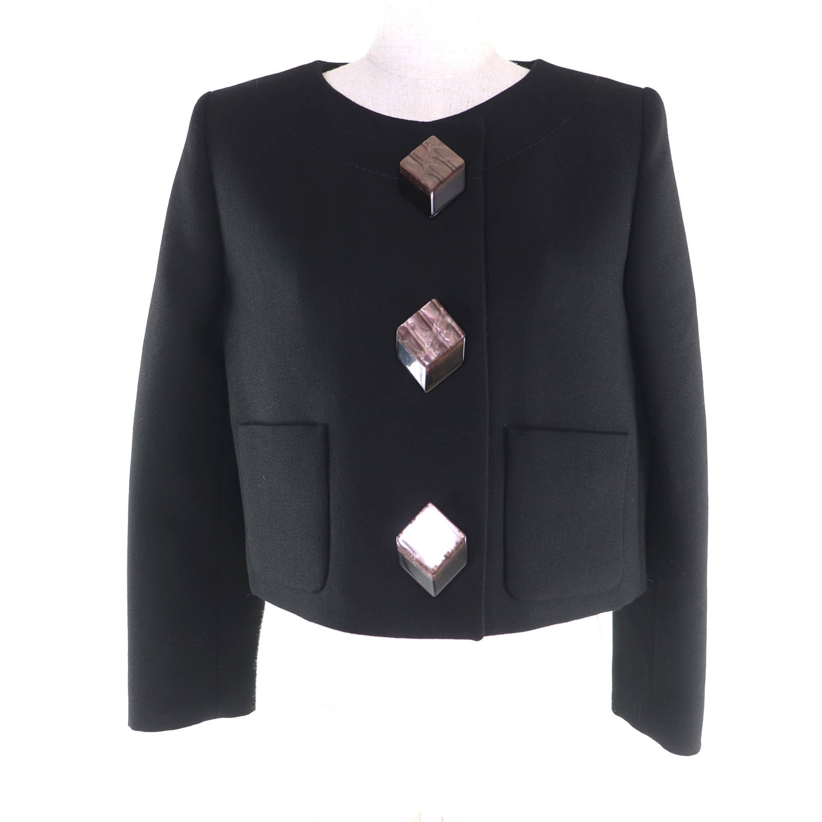 極美品 グッチ ジャケット ブラック レディース 36 731312