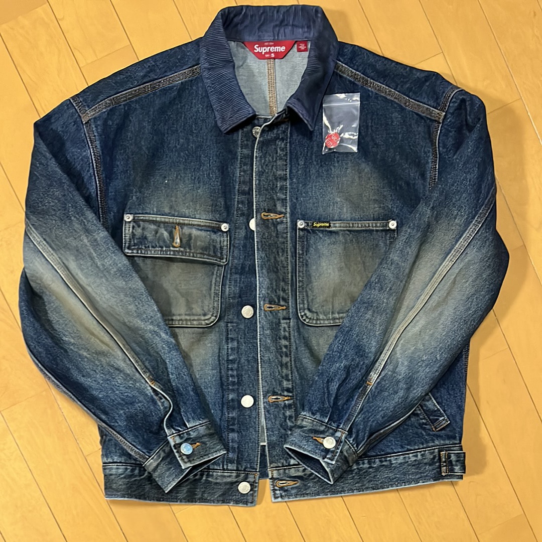 未使用に近い】シュプリーム ディストレスト セルビッジ トラッカー