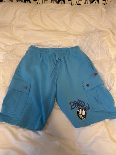 Chrome Hearts Matty Boy Brain New Sweat Half Pants "Blue"