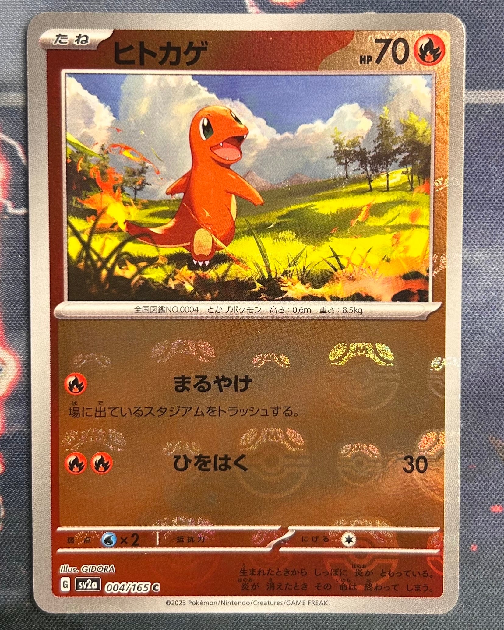 ヒトカゲ C: マスターボールミラー[SV2a 004/165](強化拡張パック「ポケモンカード151」)