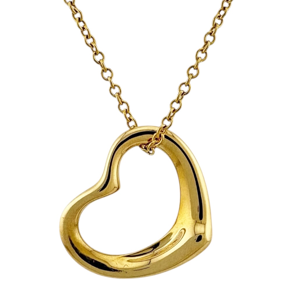 ティファニー オープンハート ネックレス 18金 K18イエローゴールド レディース TIFFANY&Co.  中古