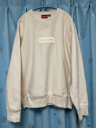 Supreme Box Logo Crewneck Sweatshirt "Ivory" (18FW)